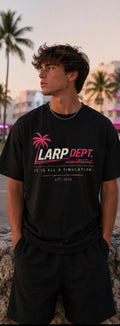 LARP Dept. Miami Lifestyle Tee – Black/Pink Edition